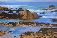 Wayne Adachi, Point Lomas Tide, 2021. Oil on canvas, 16" x 20".