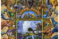 Robert Xavier Burden, Dinosaur Toys, 2016. Limited edition giclee of original oil on canvas, 24" x 36".