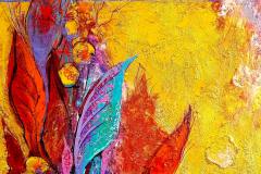 Sherry Krulle-Beaton, Below the Blue, 2022. Acrylic and mixed media, 36" x 24".