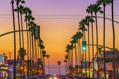 Brian McClean, Newport Avenue, Ocean Beach Sunset, 2018. Metal print, 30" x 30".