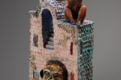 Cheryl Tall, See No Evil, 2013. Ceramic, 28" x 13" x 13".