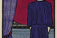 Angelika Villagrana, The House by the Sea, 2012. Color woodblock print, 15.5" x 11".