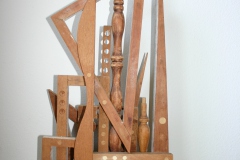 Stephen Wilkens, Structure, 2020. Wood, 28" x 13" x 7".