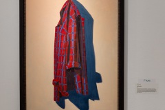 Dennis Carrie, Red Shirt, 2023. Oil, 43" x 33"