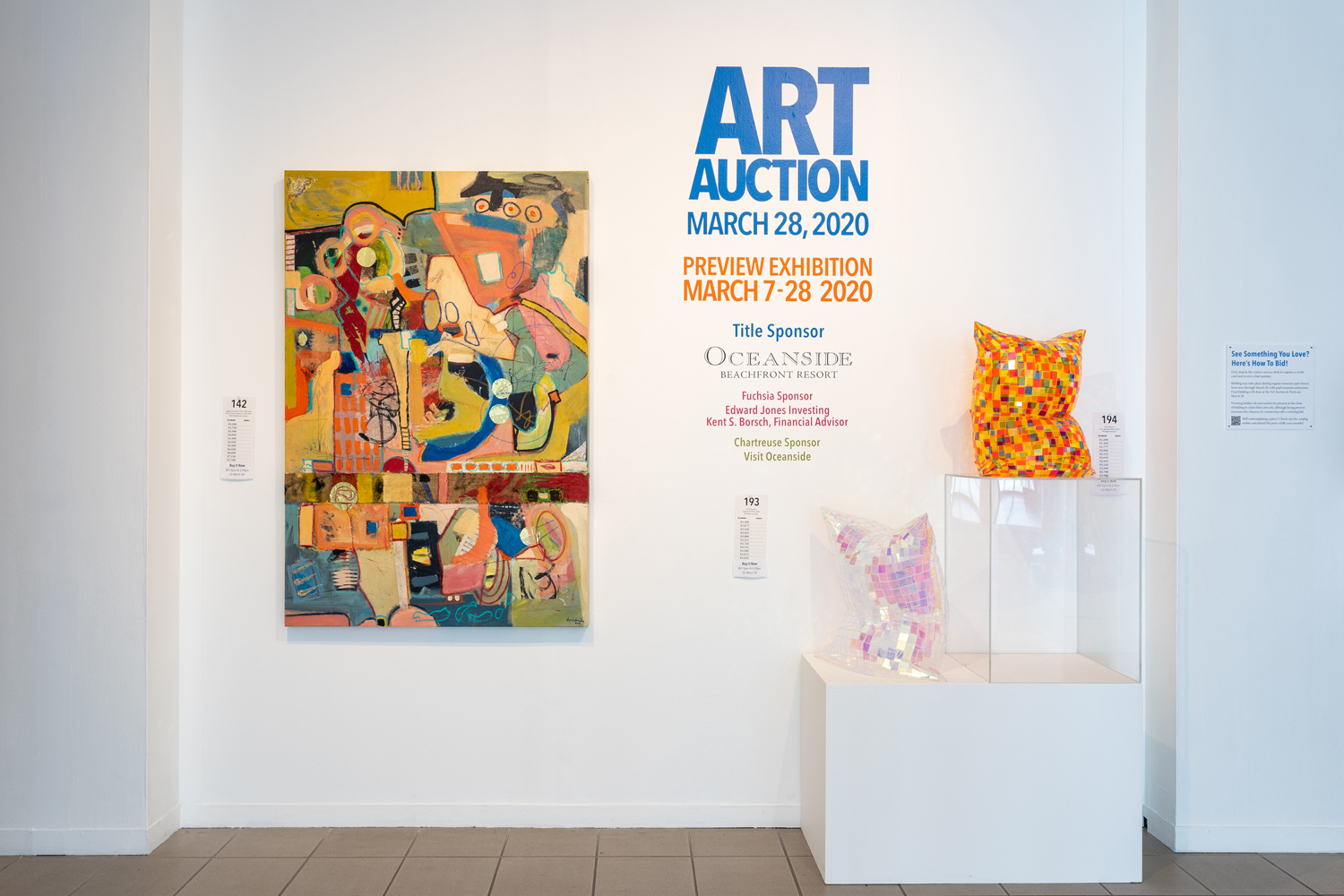 Art Auction feature wall