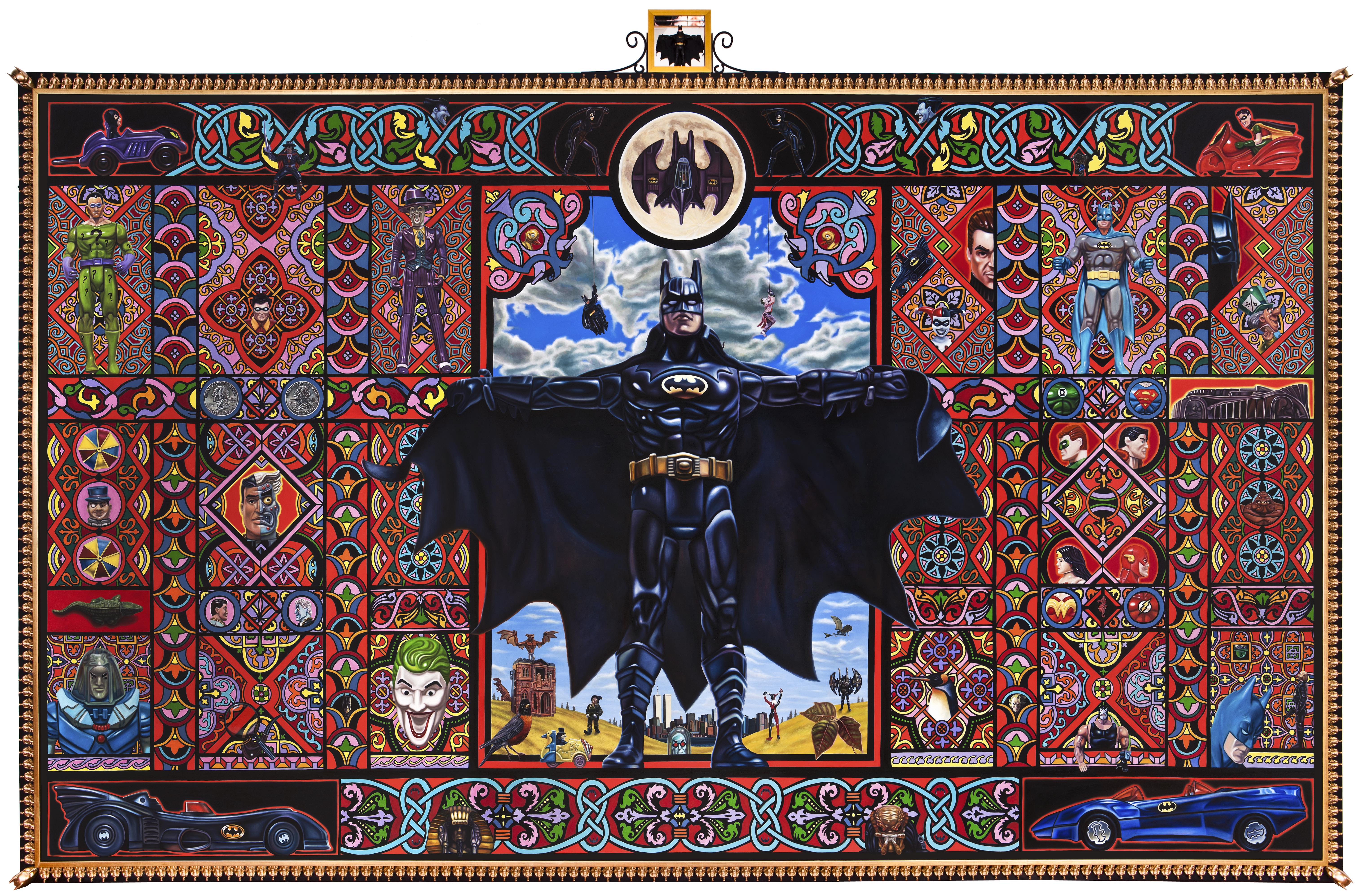 The Holy Batman, 2012. Oil on canvas, 85" x 145".