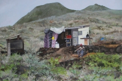 George Papciak, Isla San Martin, 2020. Oil on canvas, 9" x 12".