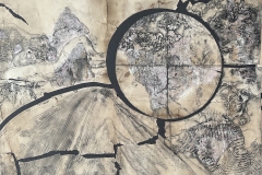Irene Ryan Maloney, Road Trip VI, 2025. Printmaking collograph, 18" x 24".