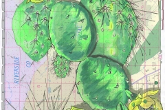 Jennifer Steffey, Aerial Gunnery Range, 2024. Mixed media, 10.5" x 8.5". Jennifer Steffey, Aerial Gunnery Range, 2024. Mixed media, 10.5" x 8.5".
