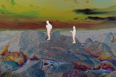 John Brinton Hogan, At the Summit of Sombrero Peak, 2023. Pigment print with acrylic and glitter on paper, 16" x 20". John Brinton Hogan, At the Summit of Sombrero Peak, 2023. Pigment print with acrylic and glitter on paper, 16" x 20".