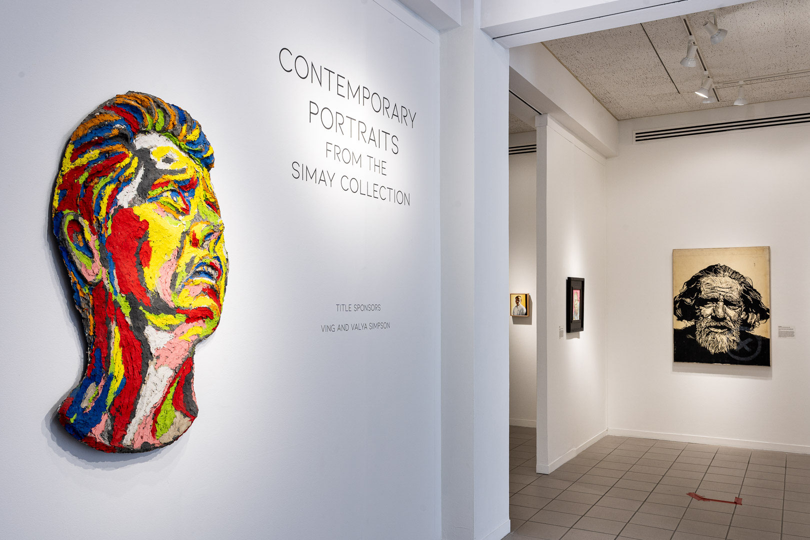 Contemporary Portraits from the Simay Collection installed at OMA