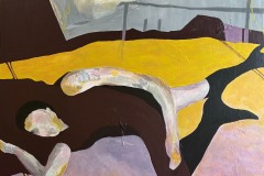 Laurie Batter, The Pause Between, 2025. Mixed media, 36" x 36”.