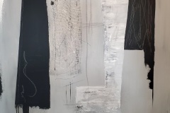 Jack Kerr, Broken Path, 2025. Mixed media and acrylic, 40" x 30”.