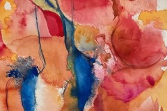 RJ Lowy, Kaleidascope 14, 2026. Transparent watercolor on paper, 16" x 22”.
