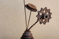 Hilary Paul McGuire, The Flowering of Antique Iron, 2023. Antique iron with character and connectivity, 23" x 19" x 15".