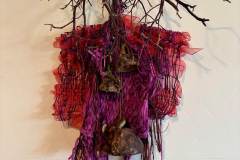 Zachary McInnis, In the Human Vein, 2025. Mixed media, 30" x 24”.