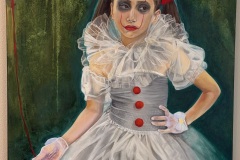 Amy Rosenberg, The Layers We Wear, 2026. Oil on canvas, 40" x 30”.