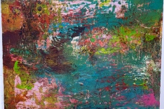 Brenda Severson, Reflection, 2026. Acrylic and mixed media, 12" x 12”.
