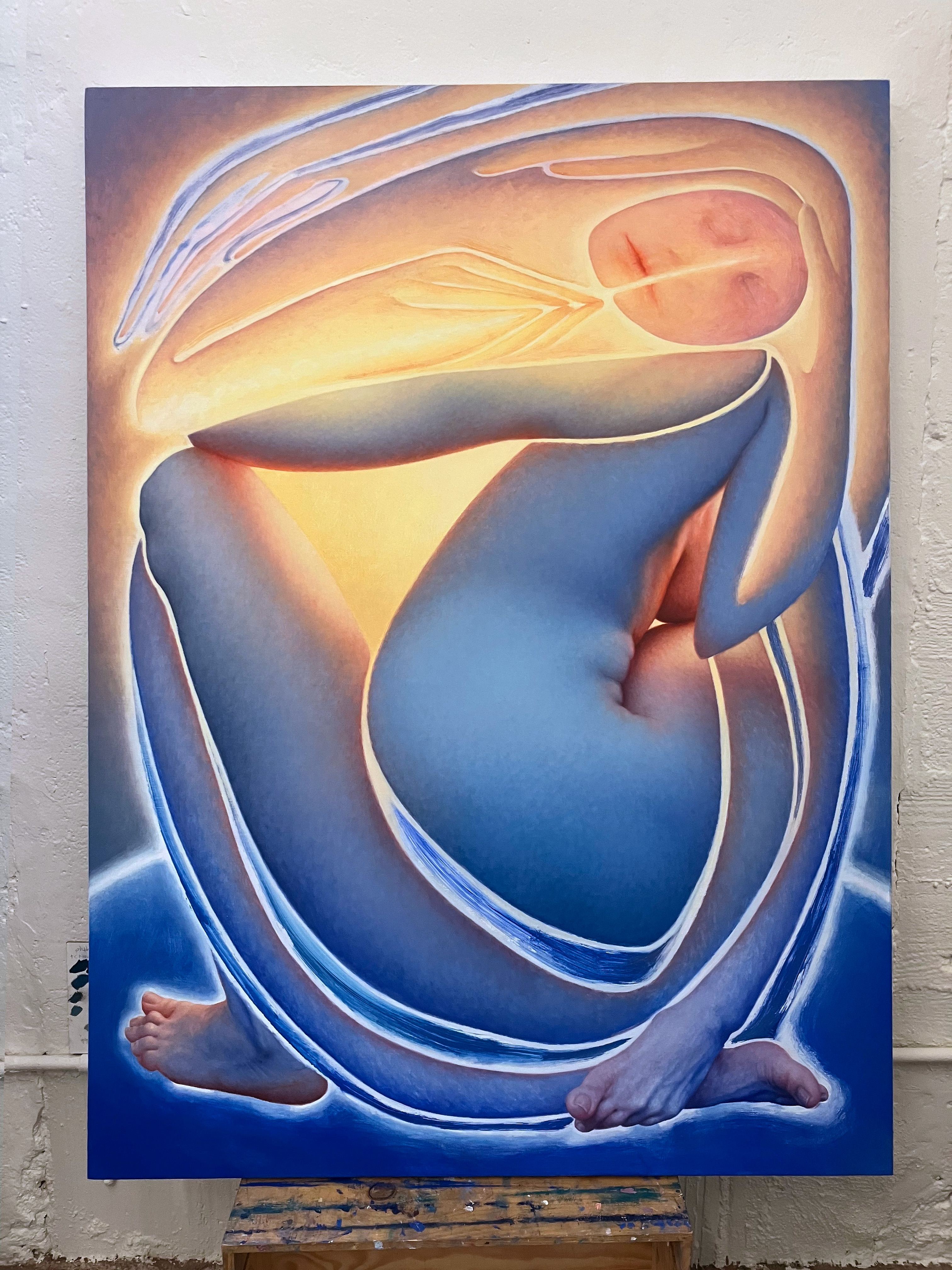 Aleah Chapin, The Light Listener, 2024. Oil on canvas, 48" x 36".