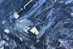 Arlette Stella, Prison Break, 2025. Acrylic and mixed media on canvas, 24" x 20".