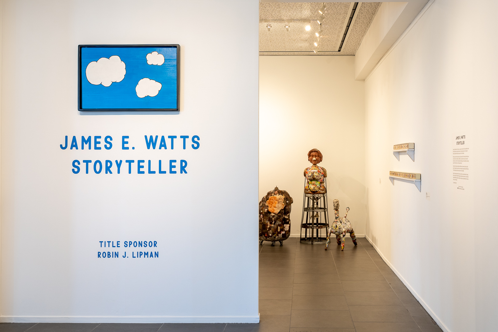 James E. Watts: Storyteller, installed at OMA