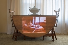 Annette LeMay Burke, Dining Room, from the Memory Building project. Video intervention and photography.