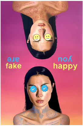 Evyn Hewett, (Fake) Happy, 2022. Oil on canvas Evyn Hewett, (Fake) Happy, 2022. Oil on canvas