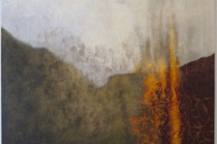 Ash Millet, Char of the Ridge, 2026. Acrylic on canvas, 36 x 36 Ash Millet, Char of the Ridge, 2026. Acrylic on canvas, 36 x 36