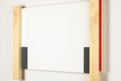 Daniel Hicks, 3 SETS OF 2 (side), 2024. Spray paint, basswood, vinyl board, pine, 19" x 13.5". 