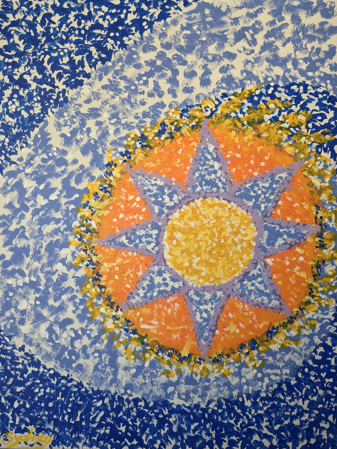 Sydney Edmond, All Without Words Lorens Theme. Acrylic on canvas, 30" x 40".
