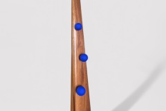 Scott Bruckner, Clown Hat, 2025. Walnut with birch painted spheres, 42" x 7" x 7". $900. Scott Bruckner, Clown Hat, 2025. Walnut with birch painted spheres, 42" x 7" x 7". $900.