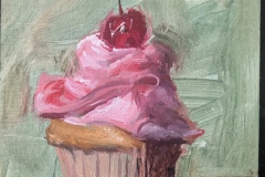 Jeff Crusberg, Cupcake, 2026. Oil on canvas, 8" x 6”. $300. Jeff Crusberg, Cupcake, 2026. Oil on canvas, 8" x 6”. $300.