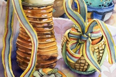 Helen Shafer Garcia, Cocina Fest, 2024. Watercolor, 21.5" x 15”. $1200. Helen Shafer Garcia, Cocina Fest, 2024. Watercolor, 21.5" x 15”. $1200.