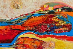 Sherry Krulle-Beaton, Beginings, 2025. Acrylic and mixed media, 24" x 30”. $950. Sherry Krulle-Beaton, Beginings, 2025. Acrylic and mixed media, 24" x 30”. $950.
