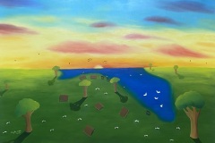 Kaylee Lien, Untitled, 2024. Acrylic and oil on canvas, 36" x 48”. $1300. Kaylee Lien, Untitled, 2024. Acrylic and oil on canvas, 36" x 48”. $1300.