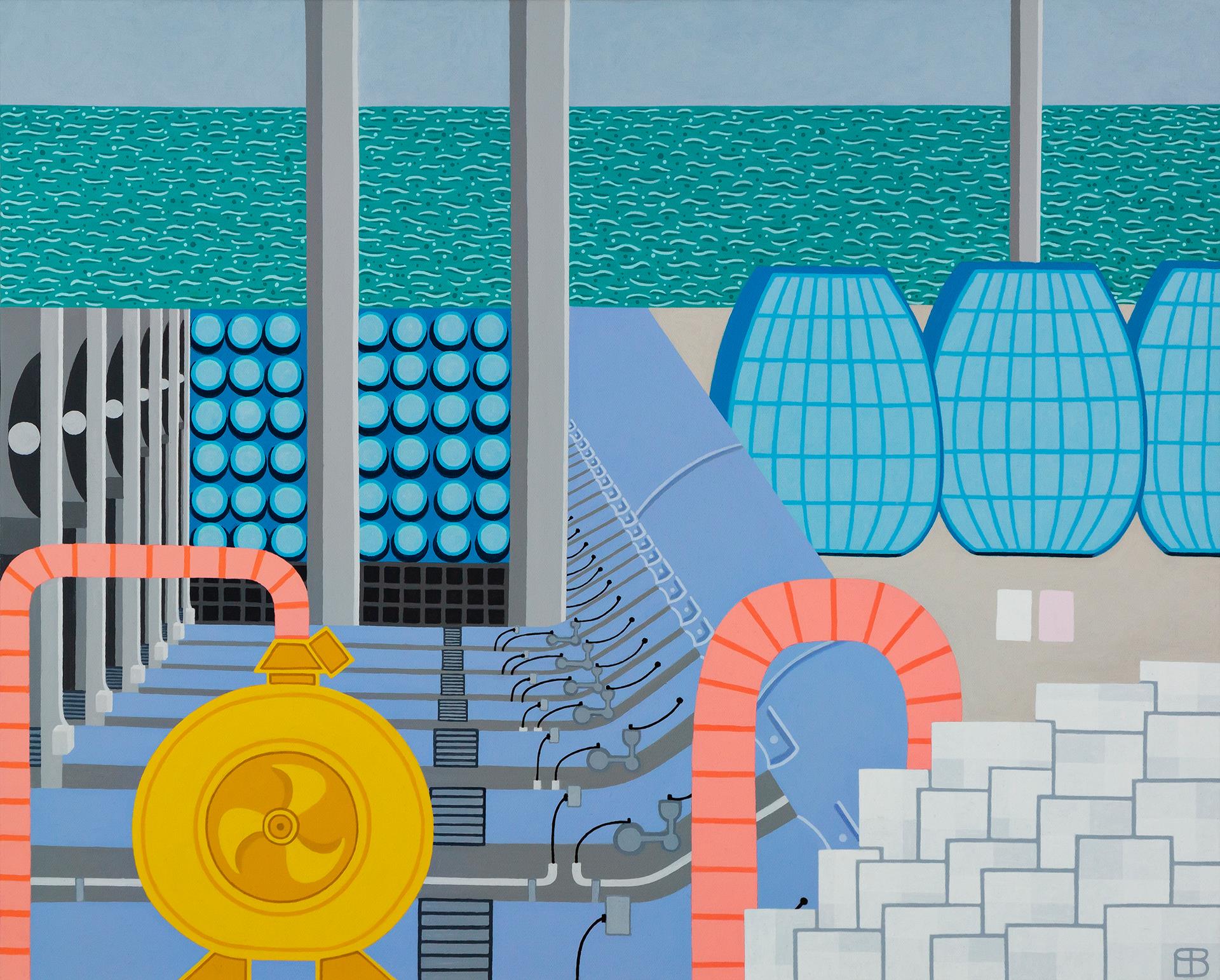 Sonny Lipps, Desalination. Acrylic on canvas, 24” x 30”. $1000.