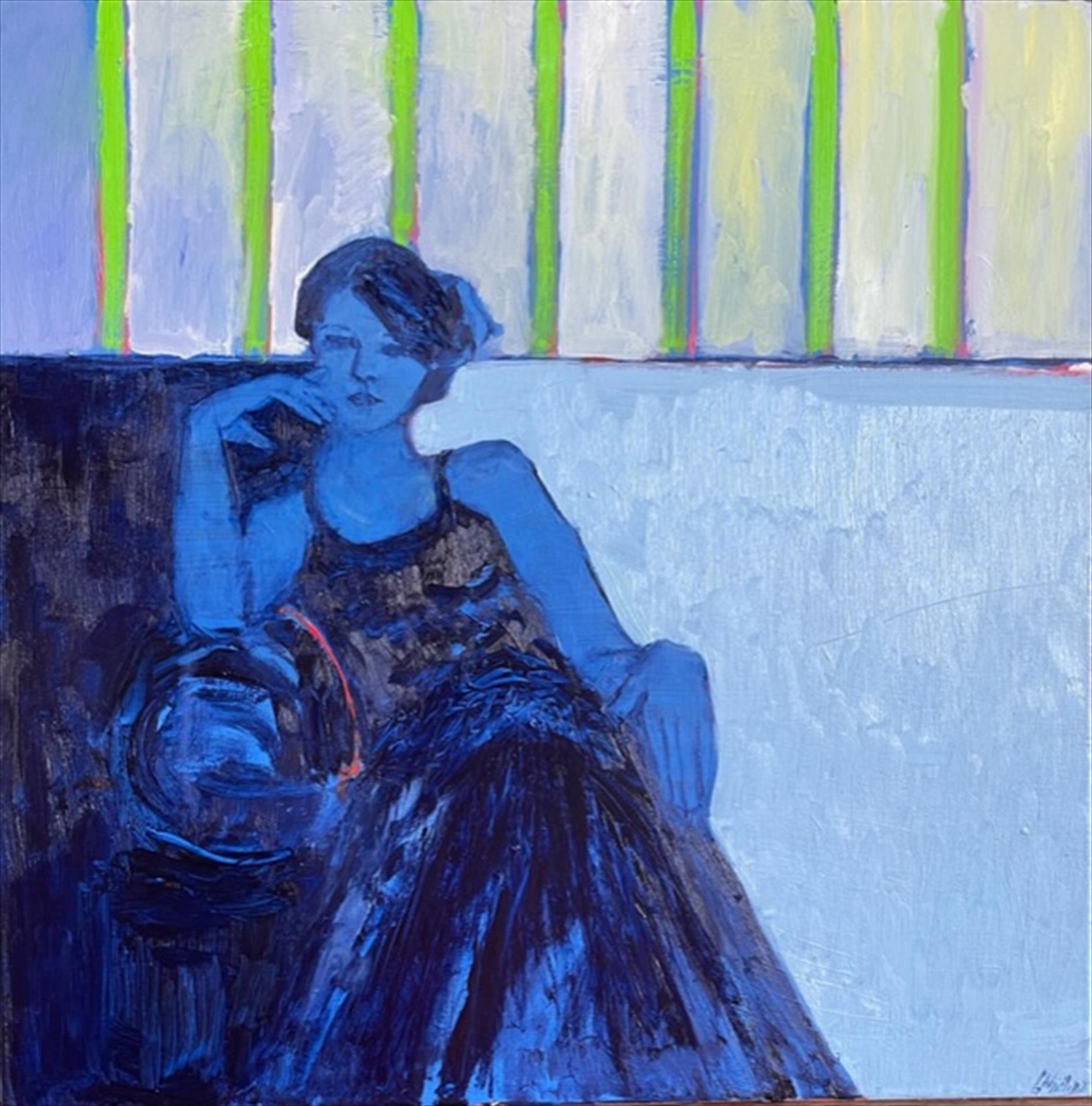 Linda Phillips, Interpretation. Oil, 25” x 25”. $900.