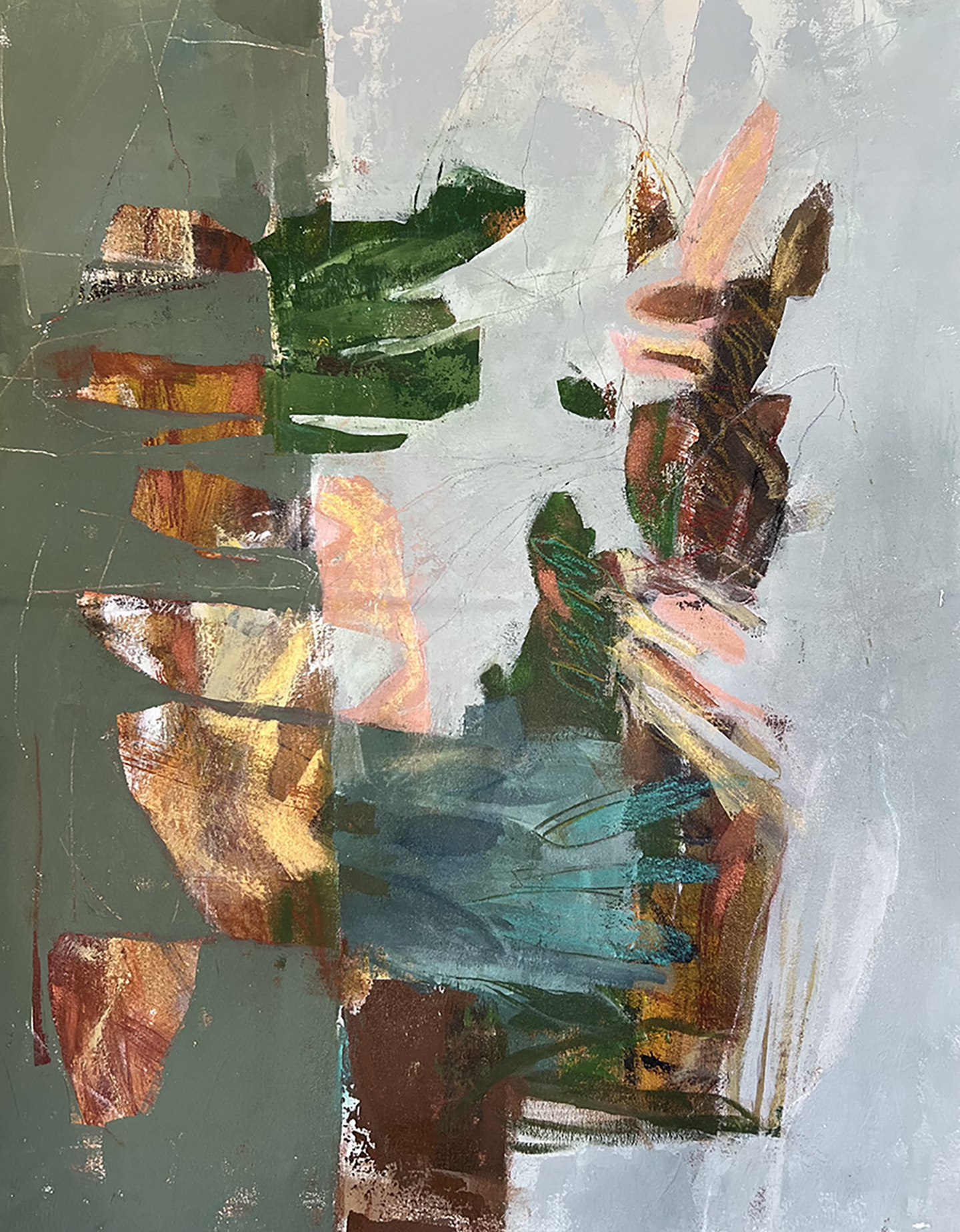 Maite Benito Agahnia, Souffle de la Terre (Breath of the Earth), 2025. Acrylic mixed media on canvas, 31 x 23. $2500 Maite Benito Agahnia, Souffle de la Terre (Breath of the Earth), 2025. Acrylic mixed media on canvas, 31 x 23. $2500