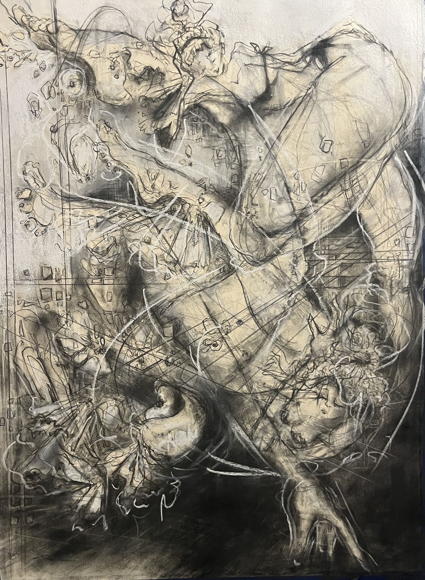 Milan DelVecchio, Primal Meridians, 2025. Graphite on paper, 30 x 22. $950 Milan DelVecchio, Primal Meridians, 2025. Graphite on paper, 30 x 22. $950