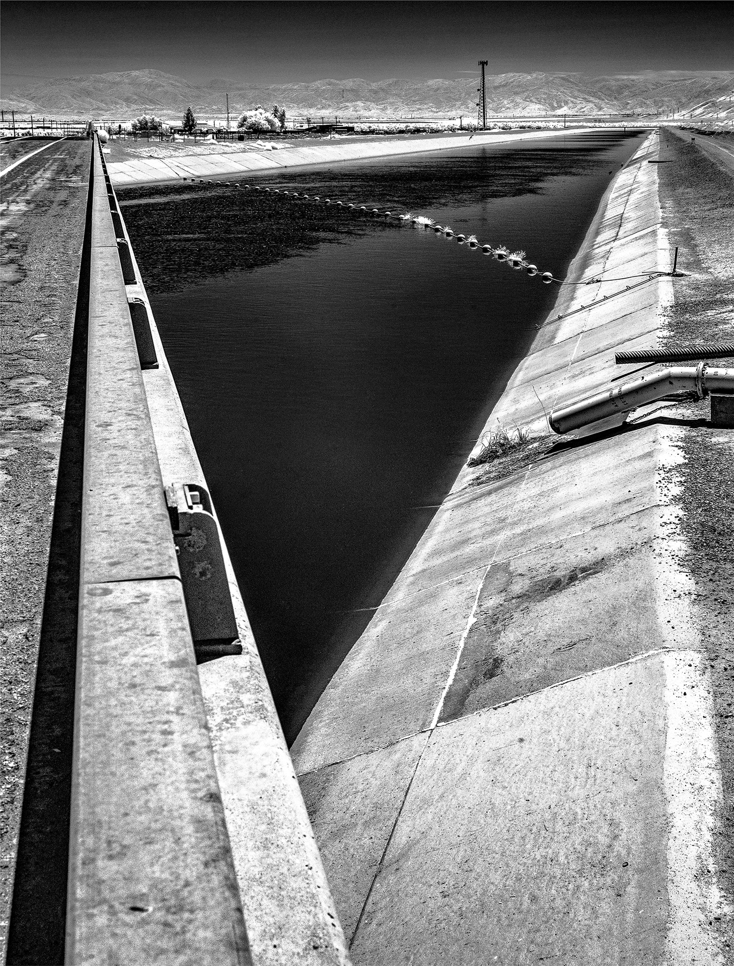 Will Gibson, California Aqueduct, 2023. Infrared photography, 24 x 20. $400 Will Gibson, California Aqueduct, 2023. Infrared photography, 24 x 20. $400
