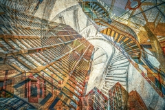 Carmen Saunders, Urban Kaleidoscope, 2026. Photomontage, 18 x 24. $350