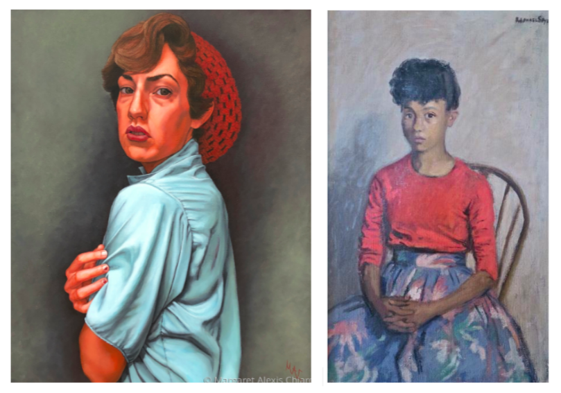 Margaret Chiaro, Egalitarian Empath with Raphael Soyer (1899-1987), Girl in a Red Sweater, c. 1938. Oil on canvas, 20" x 12". From the collection of Sandra and Bram Dijkstra.