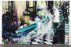 Yvette Gellis, Aqueous Igneous, 2018. Oil and acrylic, 9ft. x 14ft.