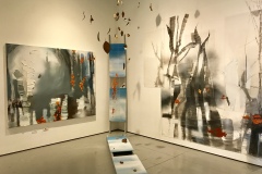 Yvette Gellis, Omnipresent or Chance, 2019. Oil and graphic on paper on canvas with acrylic and leaves, 35ft x 14ft.jpg