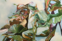 Yvette Gellis, Vedure, Oil and acrylic with graphite, 7ft. x 7ft.Installed at LA Louver Gallery.
